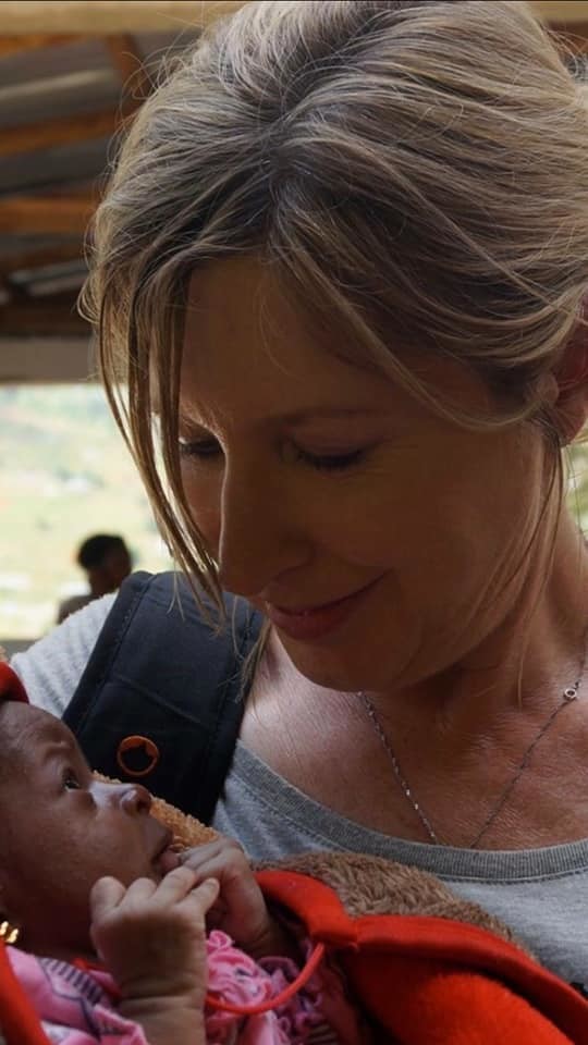 Jane with an ebola orphaned baby