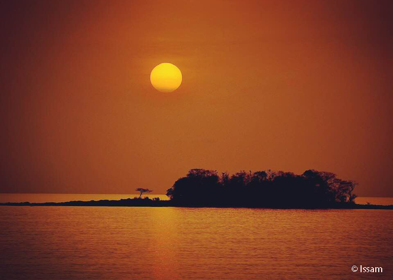 Sunset over Barracuda Island